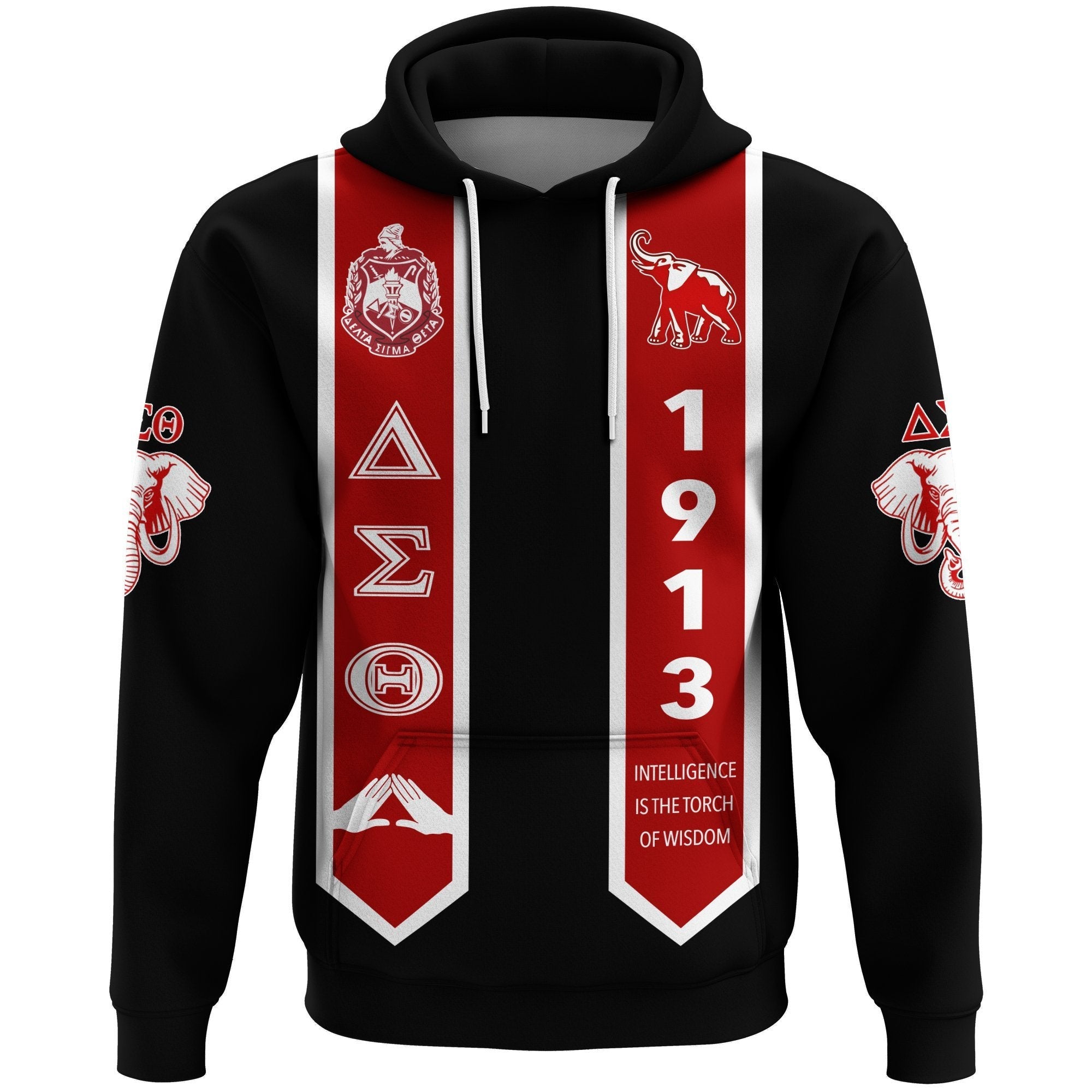 Sorority Hoodie – Delta Sigma Theta Pullover Hoodie Graduation Stole Style