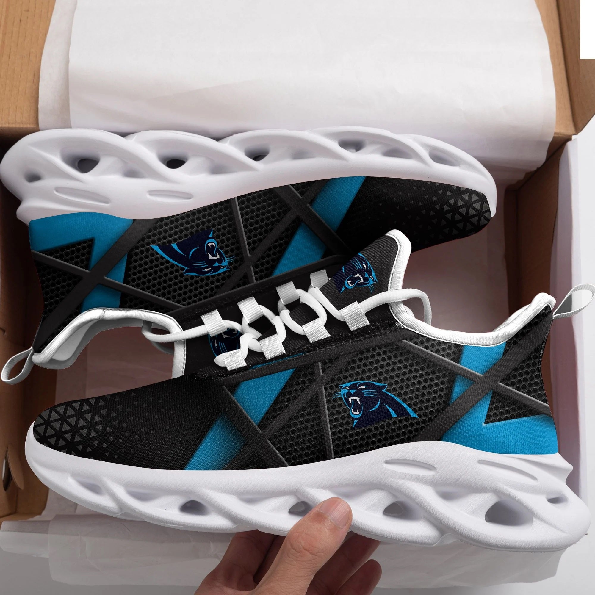 Carolina Panthers Casual 3D Air Max Running Shoes