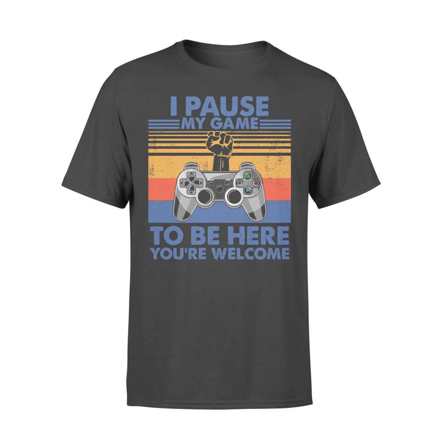 Resist I Pause My Game To Be Here You’re Welcome Vintage Retro T-shirt