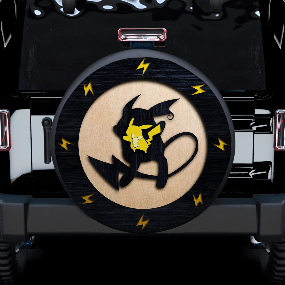 Pikachu Evolution Pokemon Jeep Car Spare Tire Covers Gift For Campers