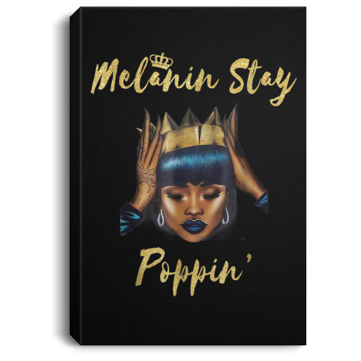 African American Canvas Wall Art Melanin Stay Poppin Gift African Home Decor