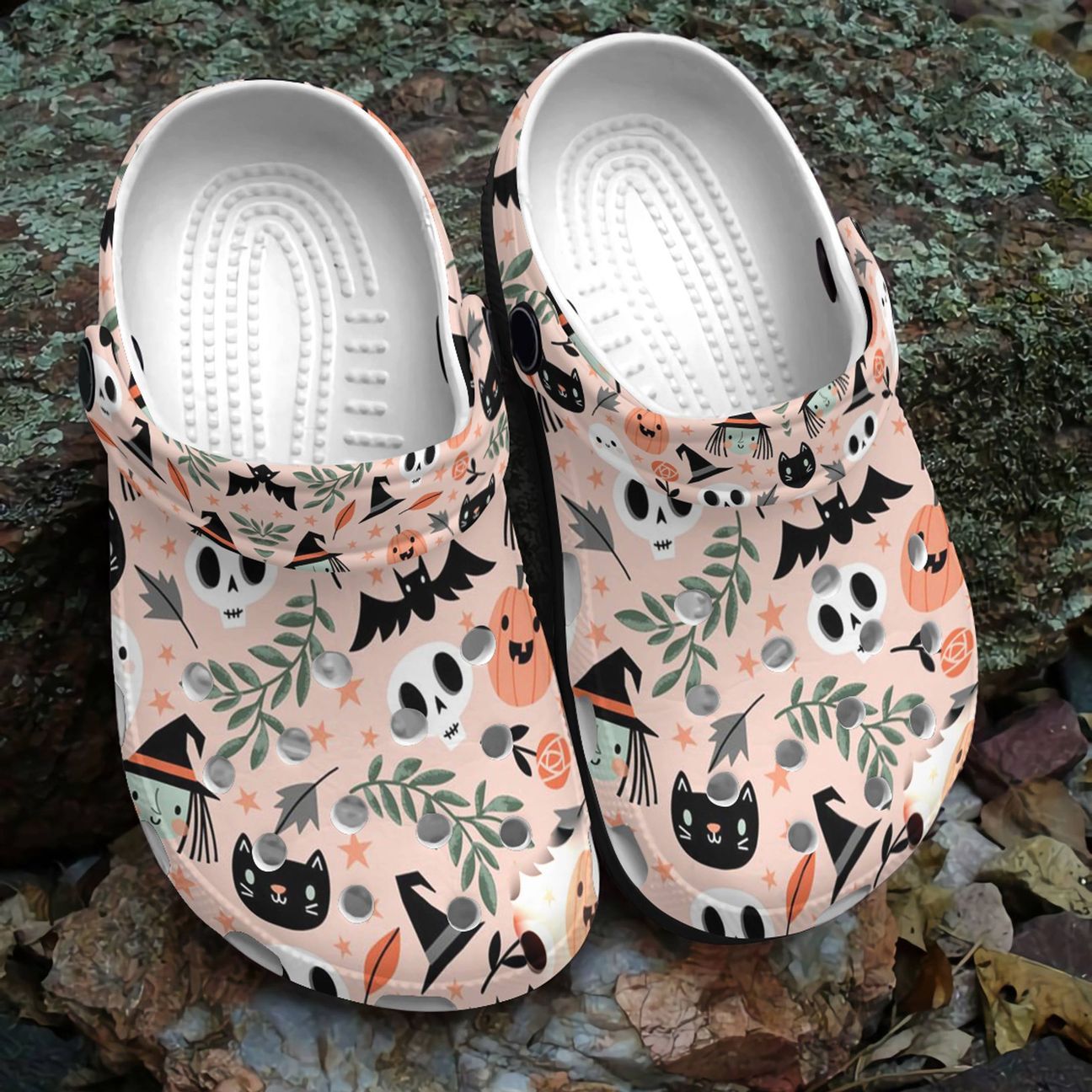 Halloween Personalized Clog, Custom Name, Text, Color, Number Fashion Style For Women, Men, Kid, Print 3D Cute Halloween Stuff