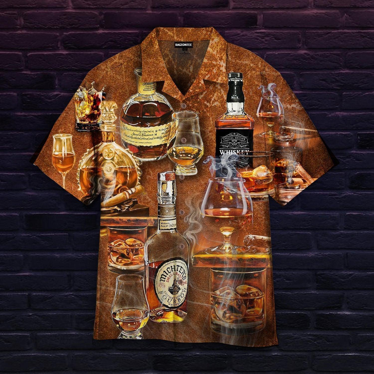 Happiness Is Whiskey Hawaii Shirt For Men Women Ha78573