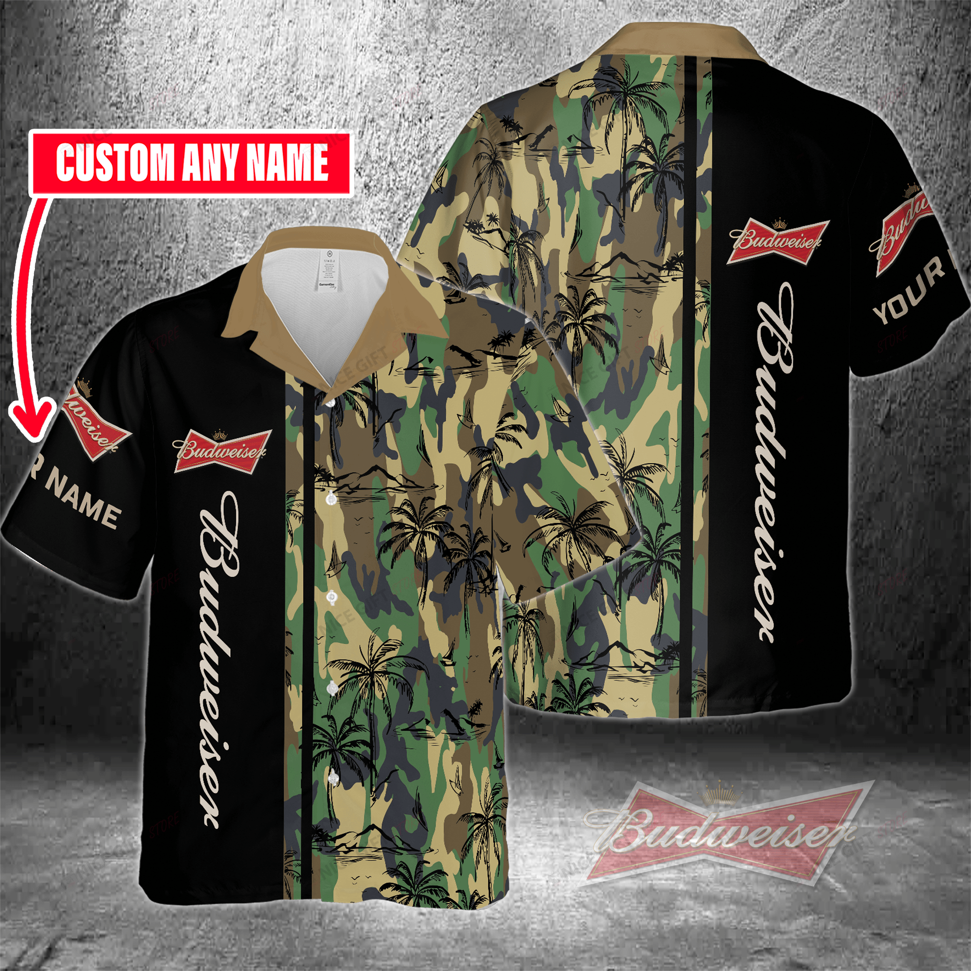 Budweiser Custom Name Hawaiian Shirt 3Hs-V3M1