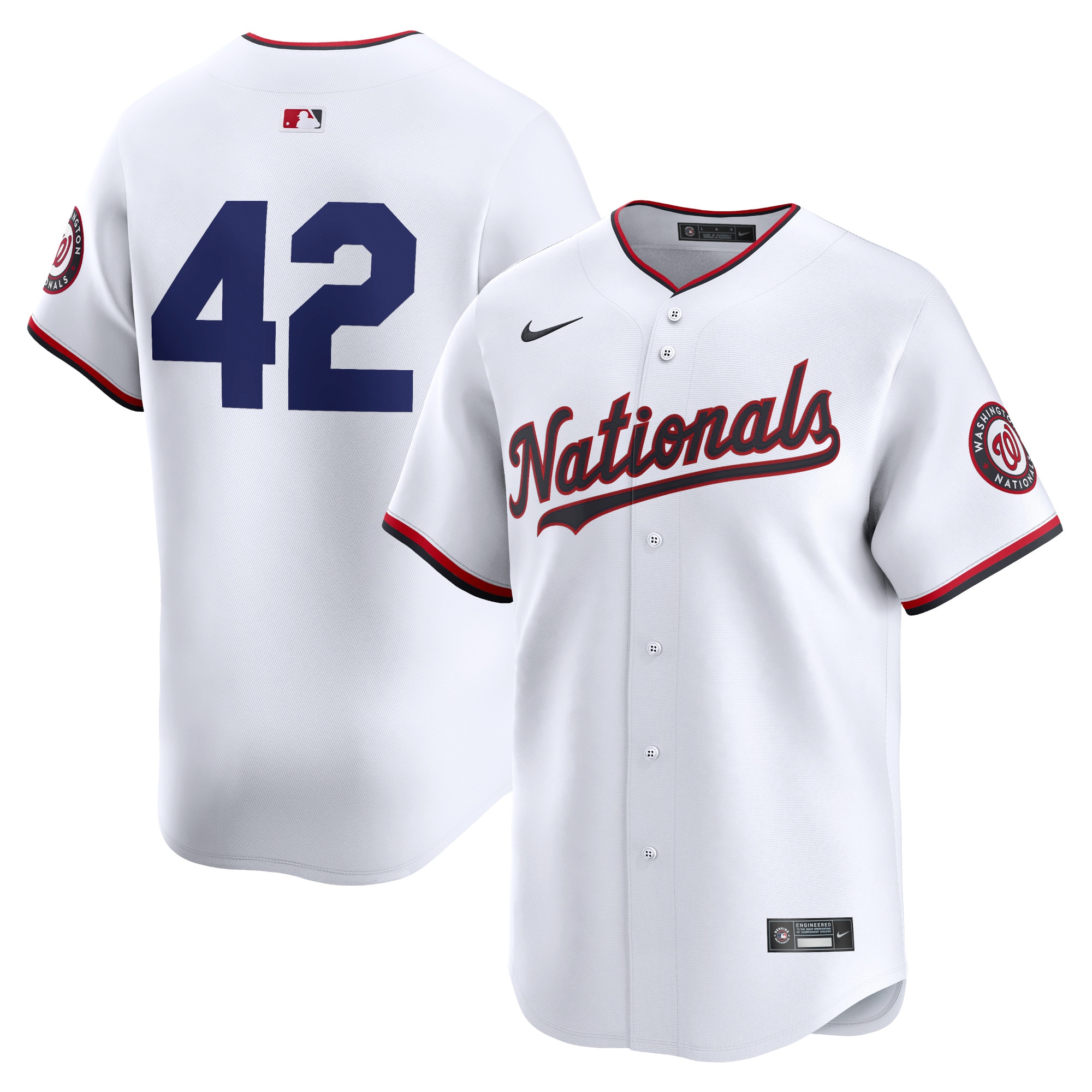 Washington Nationals 2024 Jackie Robinson Day Home Limited Jersey  White