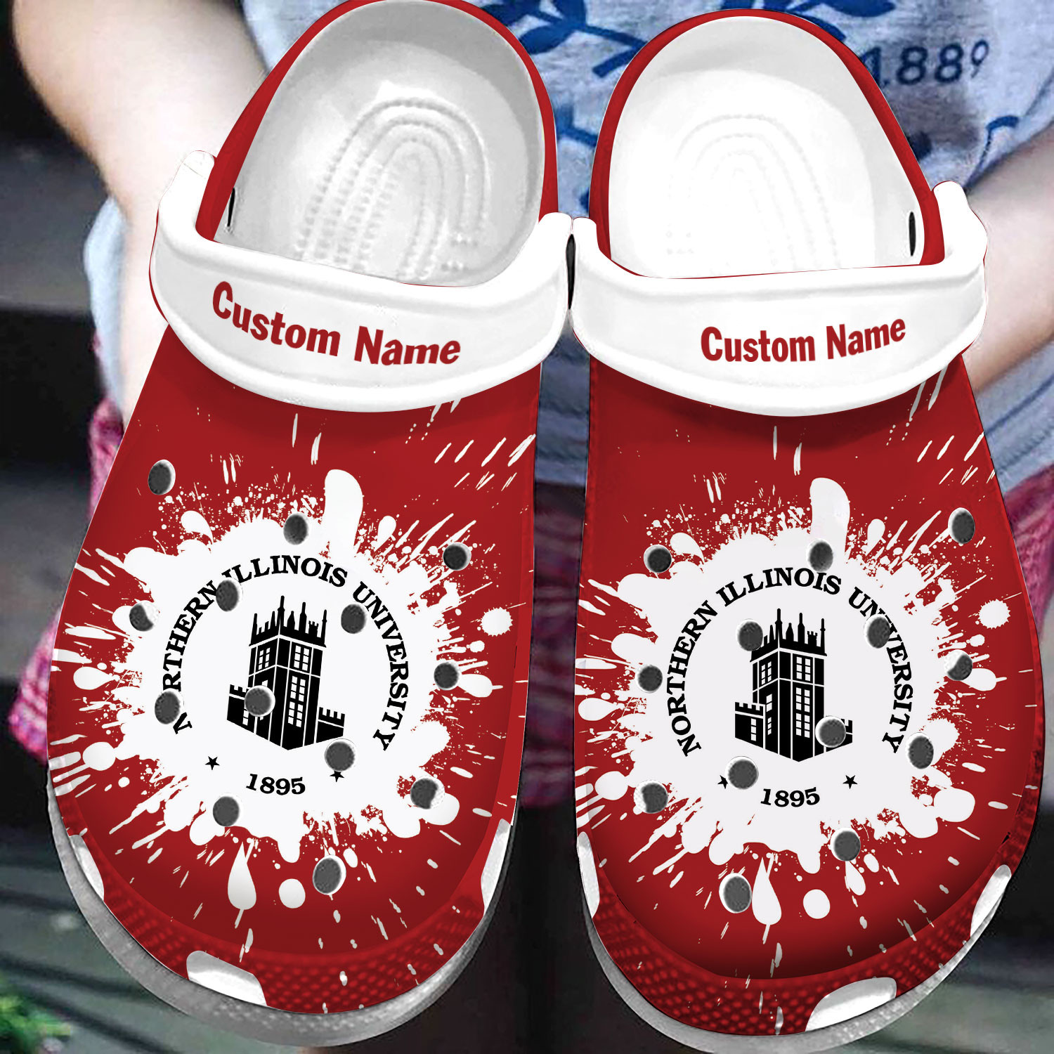 Custom Name Northern Illinois University Clog Shoes #Dh