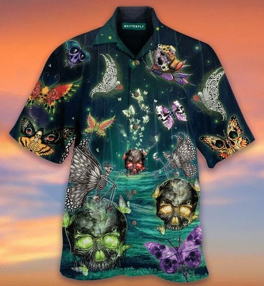 Butterfly Skull Hawaii Shirt For Men Women Adult Ha39102