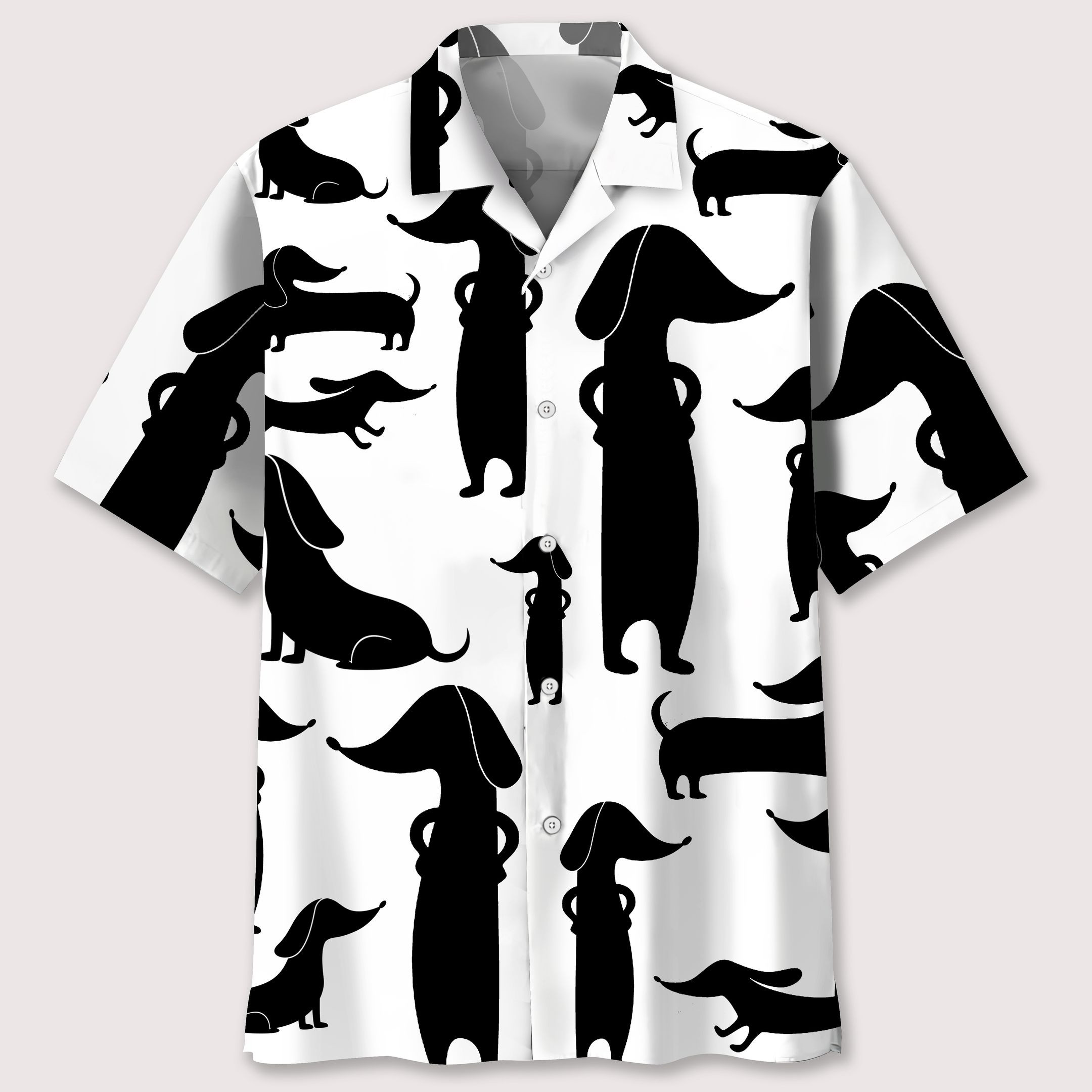 Dachshund Funny Black Hawaiian Shirt Ha61919