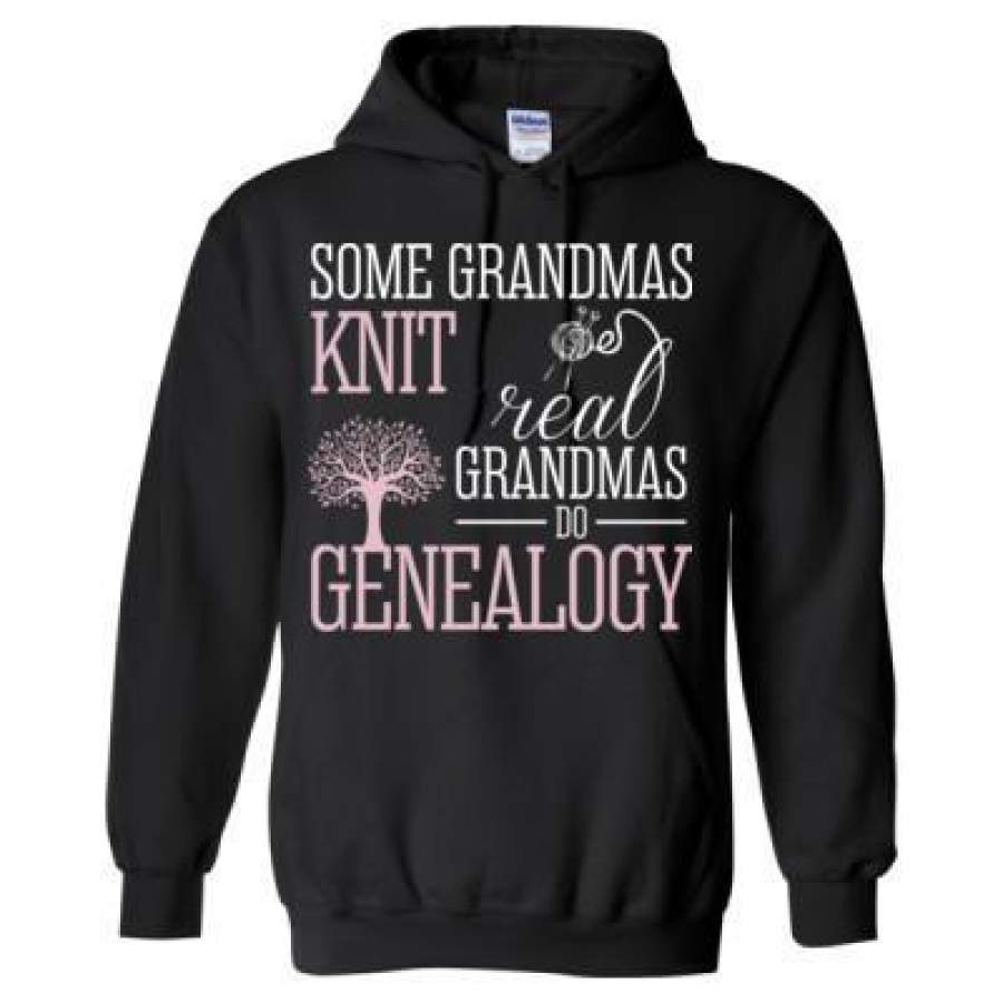 AGR Some Grandmas Knit Real Grandmas Do Genealogy – Heavy Blend™ Hooded Sweatshirt