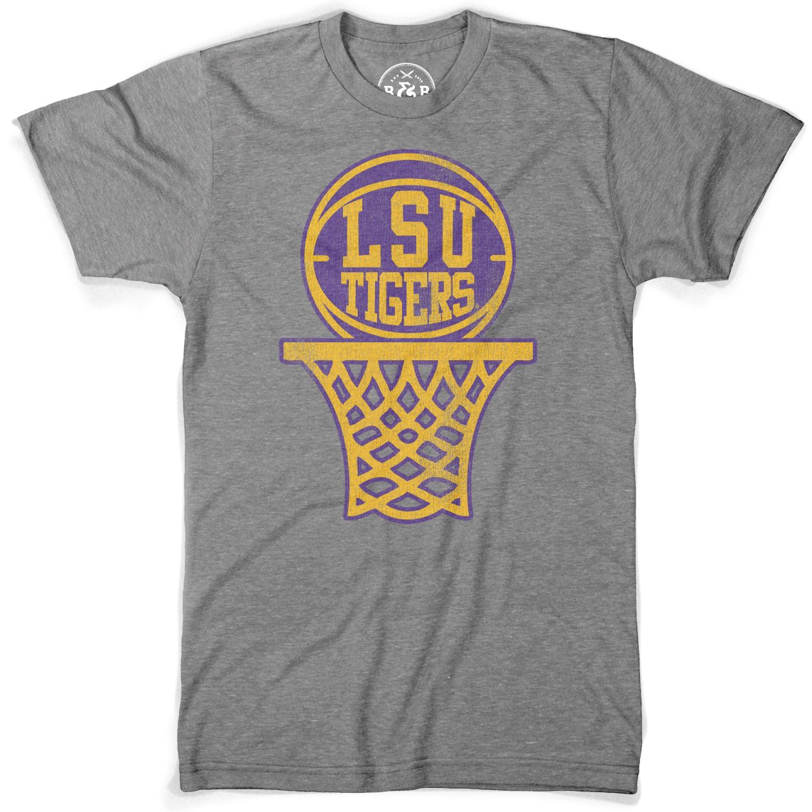 B&B Dry Goods LSU Tigers Basketball D-Town Tri-Blend T-Shirt – Grey