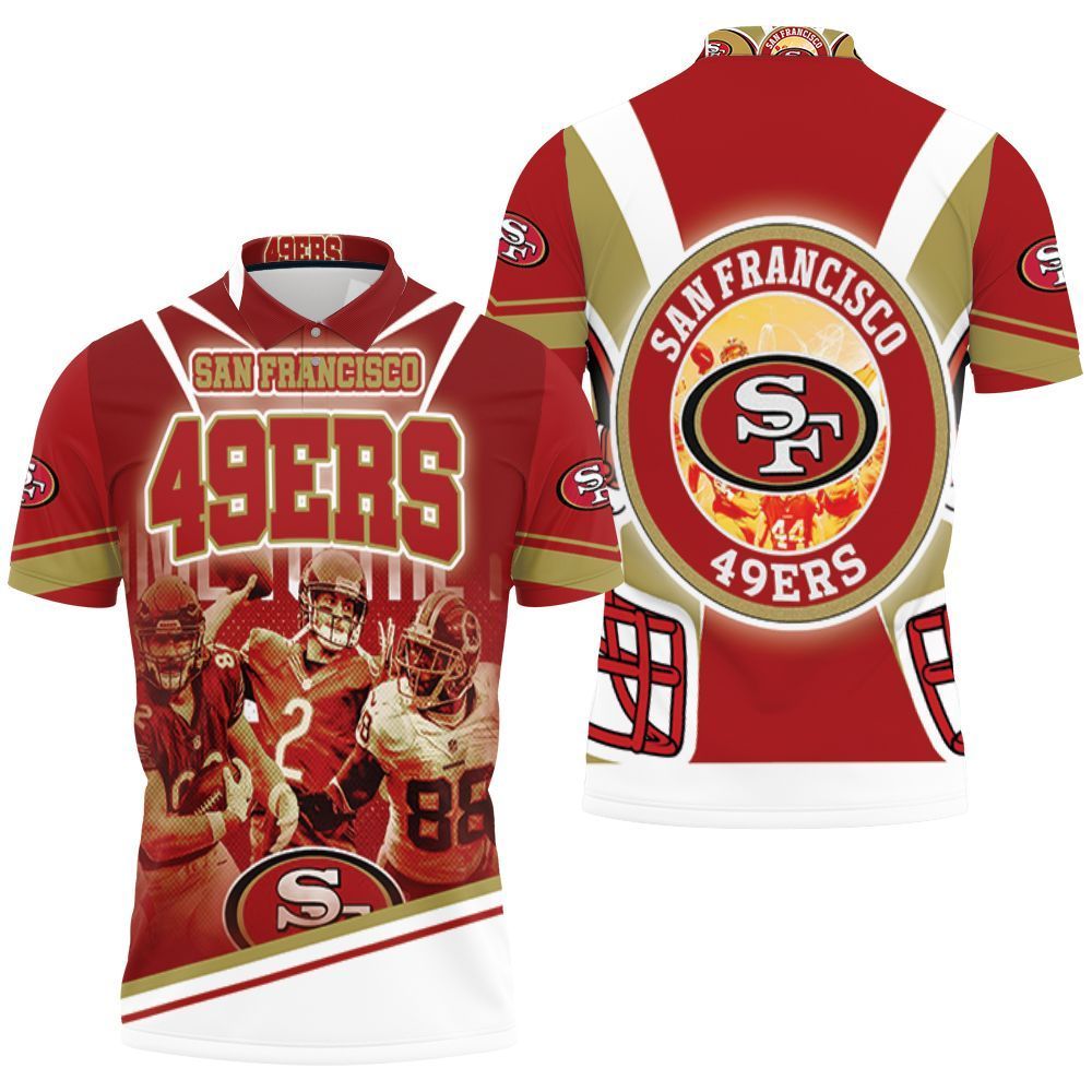 Helmet San Francisco 49Ers Nfc West Division 2021 Super Bowl 3D Polo Shirt, Jersey