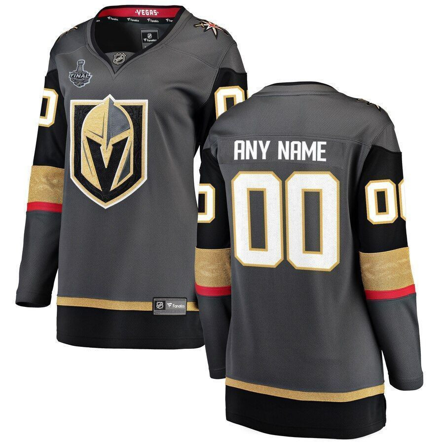 Vegas Golden Knights Women’s 2018 Stanley Cup Final Bound Home Breakaway Custom Jersey – Black