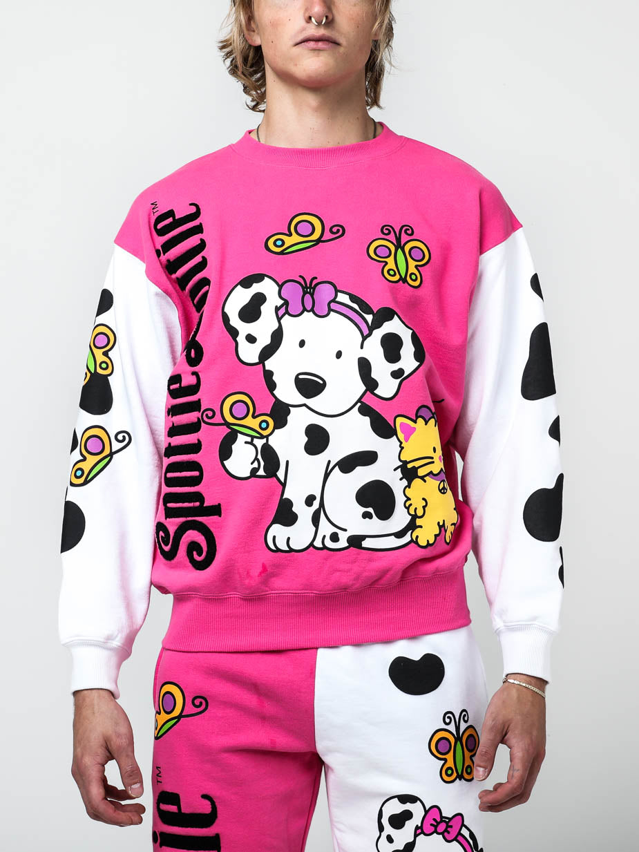 Spottie Dottie Puff Print Crew Neck Sweatshirt