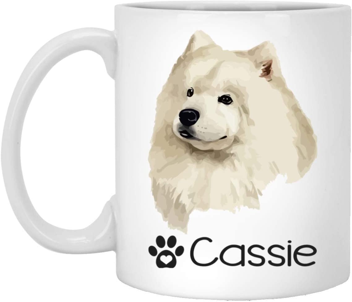 Personalized Samoyed Dog Mug – Pet Owner Gifts For Women – Gifts For Dog Lover – Samoyed Mom Dad Mugs – Dog Cups 11Oz