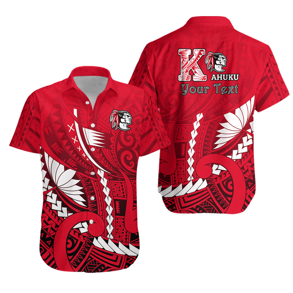 (Custom Personalised) Kahuku Shool Hawaiian Shirt Enthusiasm Red Raiders Lt13