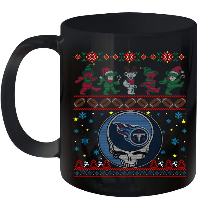 Tennessee Titans Christmas Grateful Dead Jingle Bears Football Ugly Sweatshirt Mug 11oz