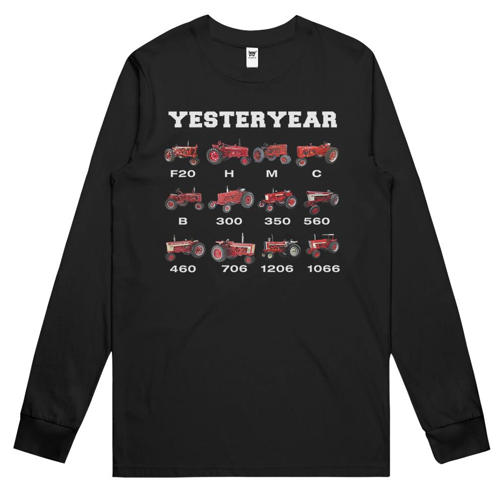 Vintage Tractor Yesteryear Farmer Gift Long Sleeve T Shirts