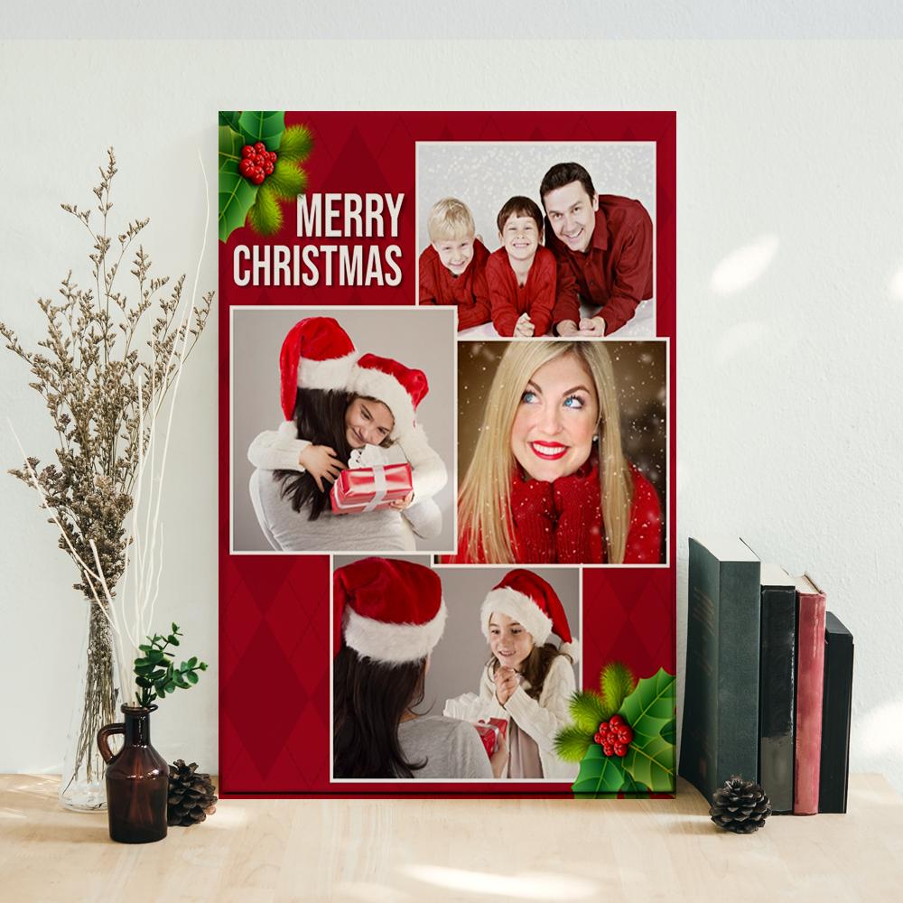 ViticStore™ Personalize Picture Christmas Memories Canvas – Christmas canvas for decor, family gift, home decor, christmas gift