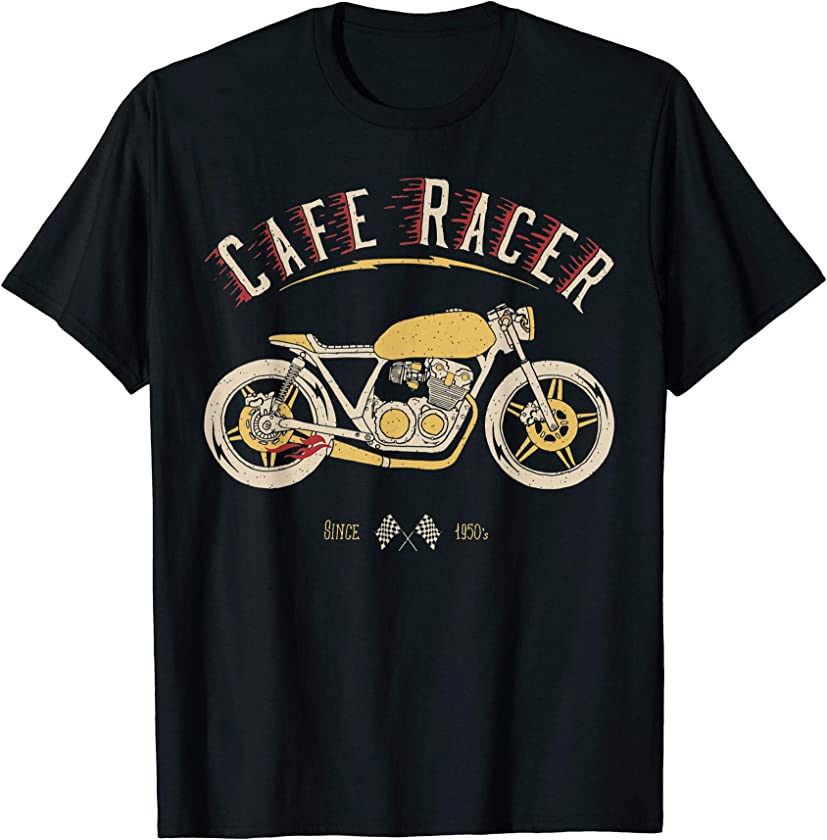 Cafe Racer Tshirt – Old School – Vintage Motorcycle Tee