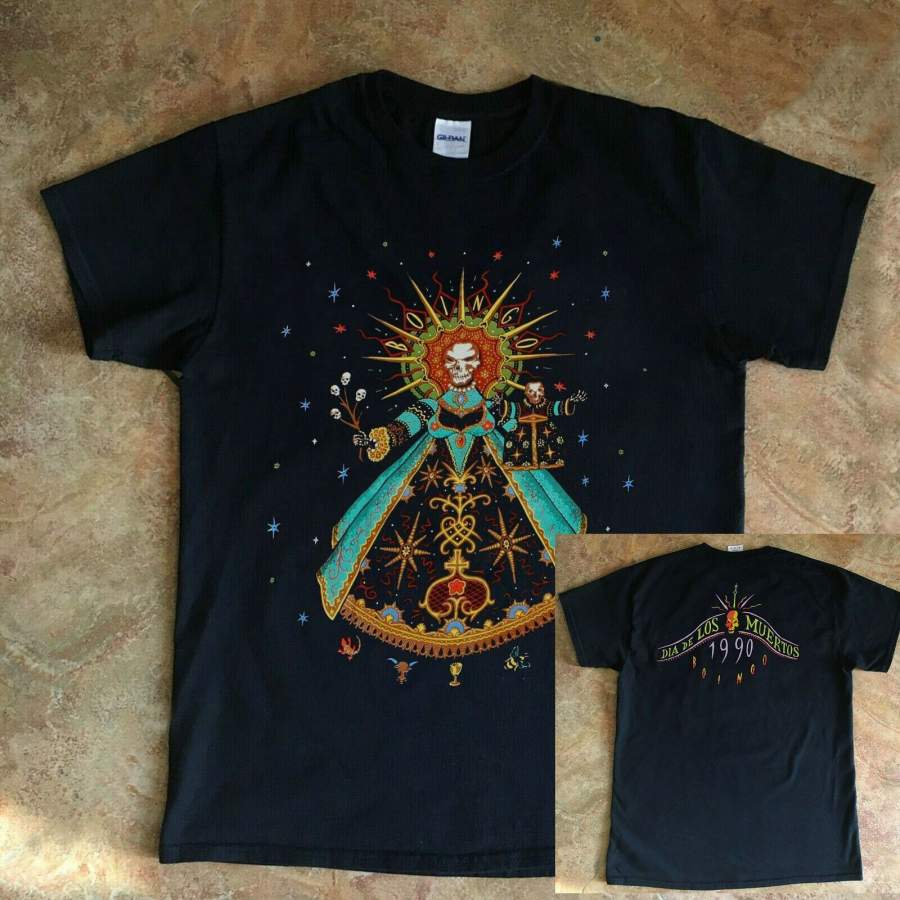 Vintage 1990 Oingo Boingo Dia De Los Muertos Concert TShirt gildan reprint