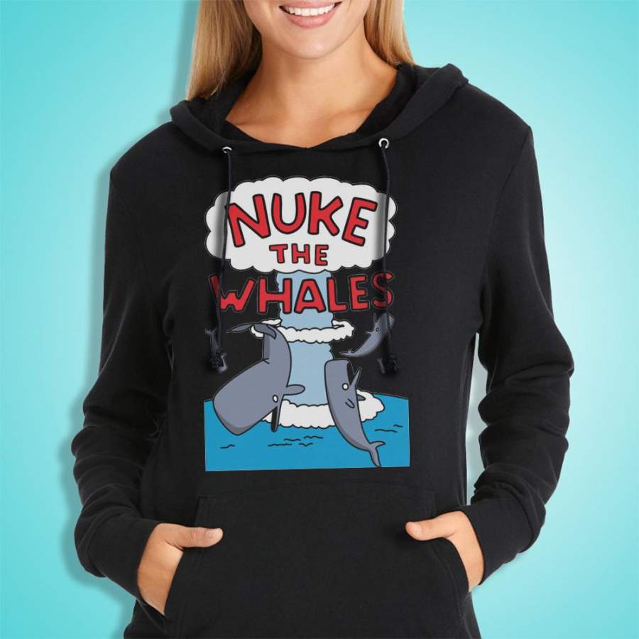 Nuke The Whales Shark Women’S Hoodie