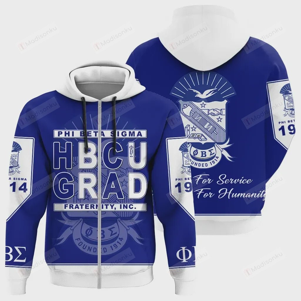 Phi Beta Sigma 3D All Over Print Hoodie, Zip-Up Hoodie