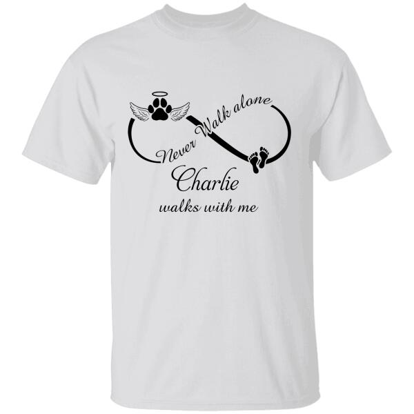 My Dog Walks With Me Personalized T-Shirt Ts-Pt901
