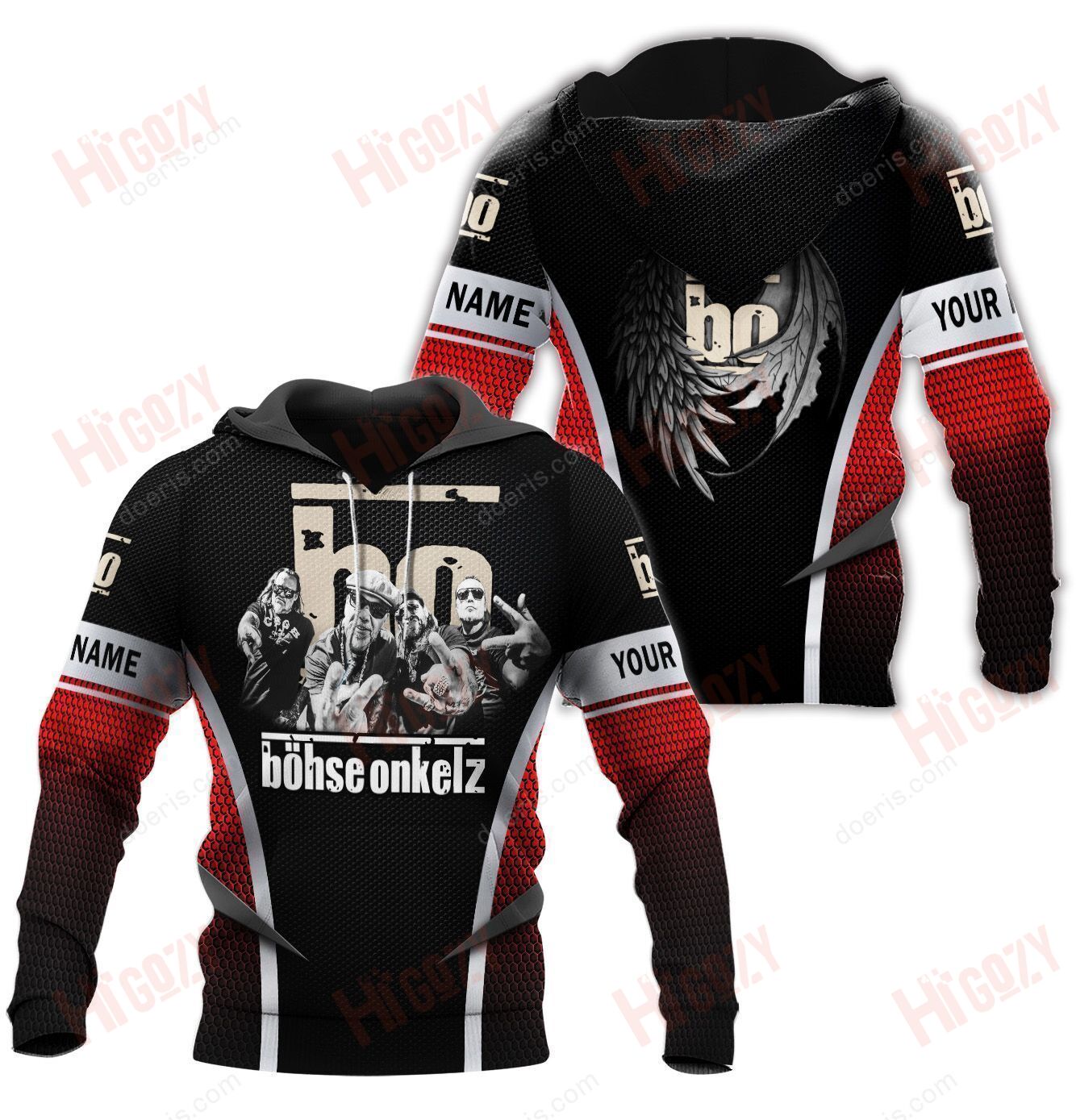 Bohse Onkelz Hoodie, Bohse Onkelz 3D All Over Printed Clothes – Mt702