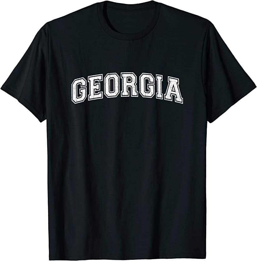 Vintage University-look Georgia Distressed T-Shirt