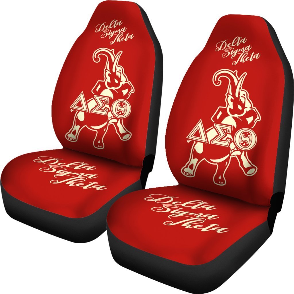 Masonstars Car Seat Covers – Delta Sigma Theta Elephant-Red (Set of 2) J0