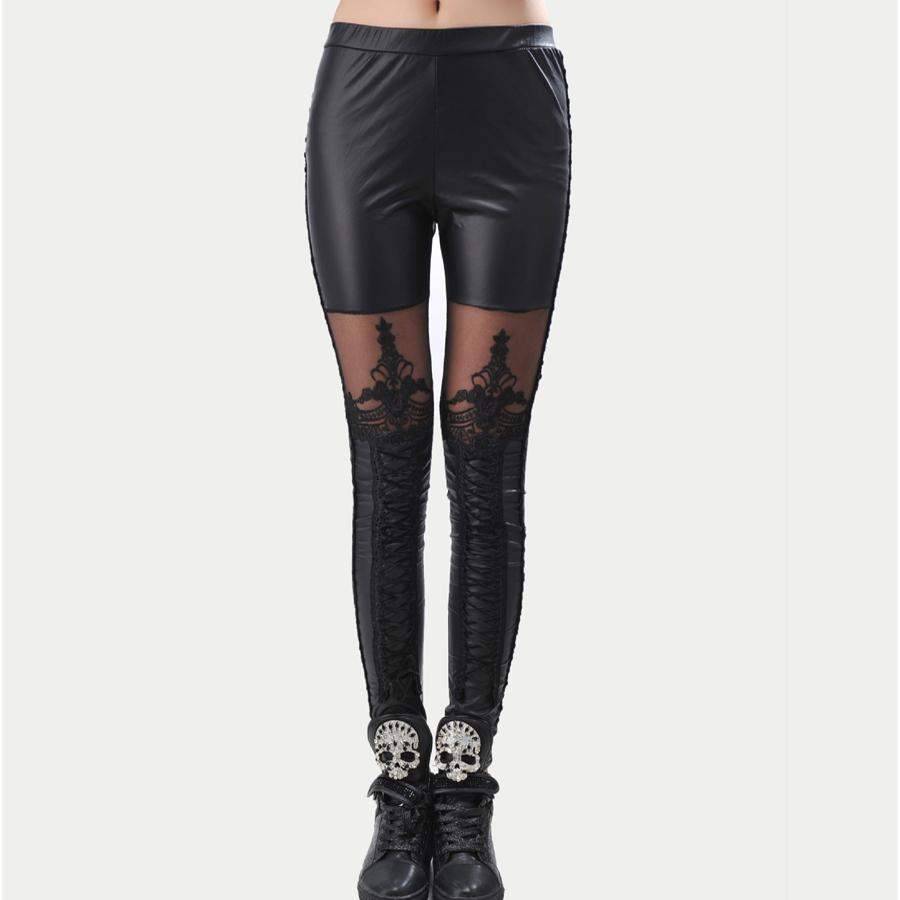 Faux Leather Gothic Women’s Leggings – Childshirt