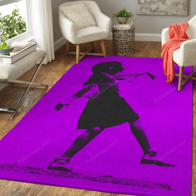 Woman Posing on Rock – African Pop Art Rug Mats – Carpet