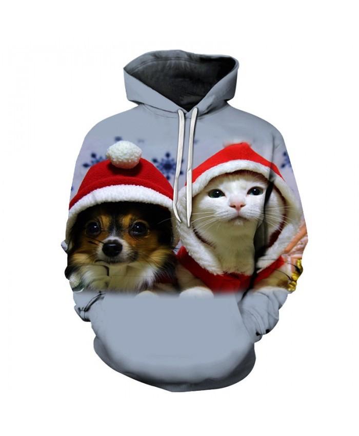 Cute Kitten And Puppy Christmas 3D All Over Print | For Men & Women | Adult | Ho5630