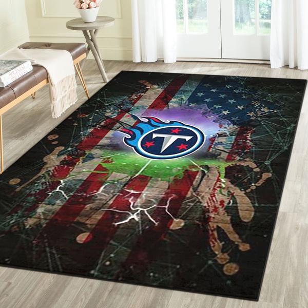 Tennessee Titans Rug, Football Team Living Room Carpet, Man Cave Floor Mat