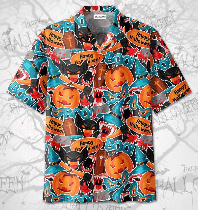 Happy Halloween Aloha Shirts Pumpkin Boo Hawaii Shirt For Men Women Adult Ha63260