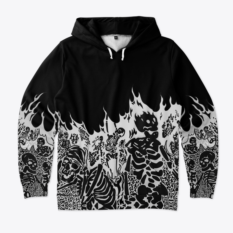 Y2k Clothes New Hoodie Men Skull Zip Streetwear hoodies Long Sleeve 2022 Harajuku Sweatshirt Pattern Oversized Top Clothing alx