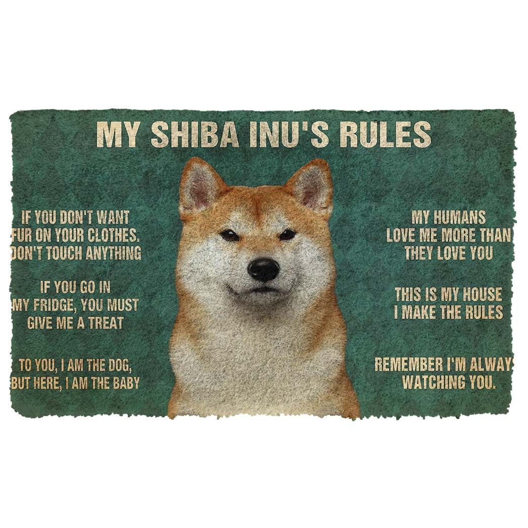 Gearhumans 3D My Shiba Inu’S Rules Doormat