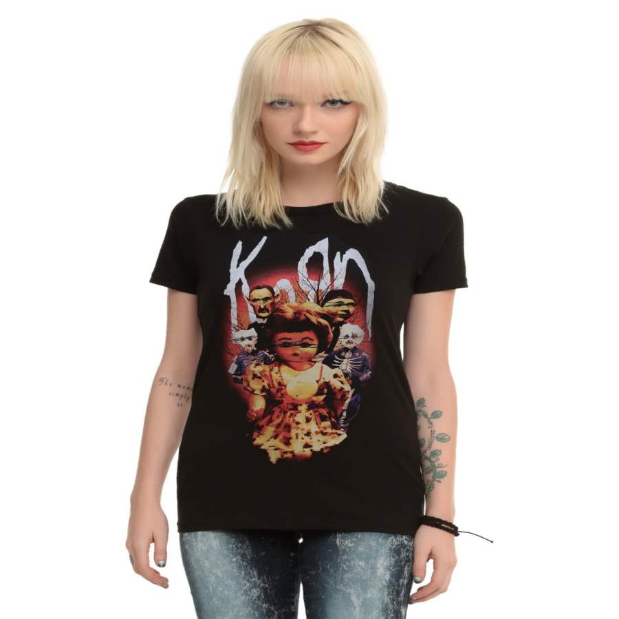 Women’S Fashion T-Shirt Korn Dolls Girls T-Shirt Funny Shirts Women’S Cotton Tshirt