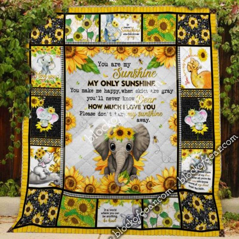 You Are My Sunshine, Elephant    Quilt LHA540 Block Of Gear™