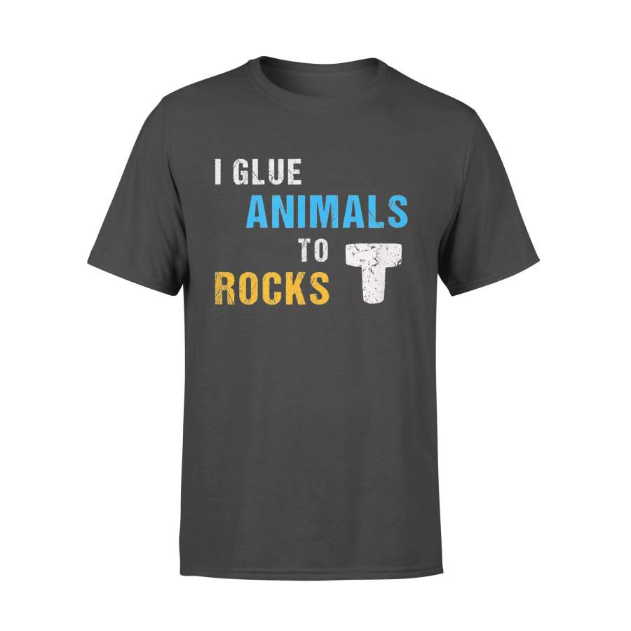 Saltwater Aquarium Fish Tank I Glue Animals To Rocks T-Shirt – Standard T-shirt