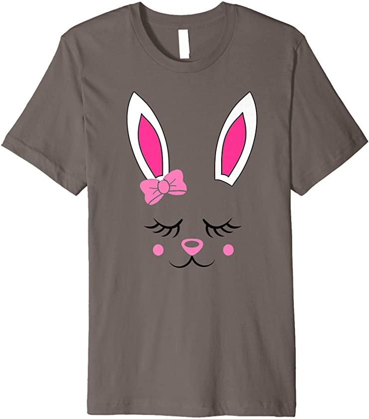 Cute Bunny Sleeping Face Girls Women Gift Premium T-Shirt