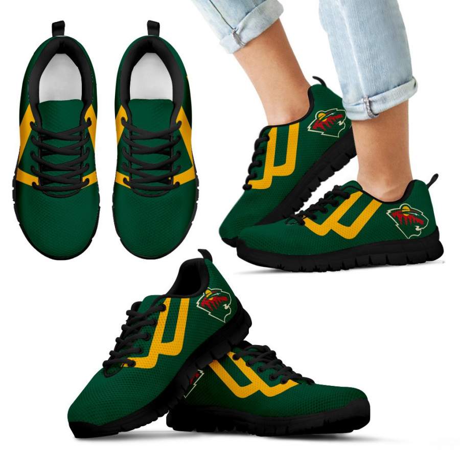 Line Bottom Straight Minnesota Wild Sneakers