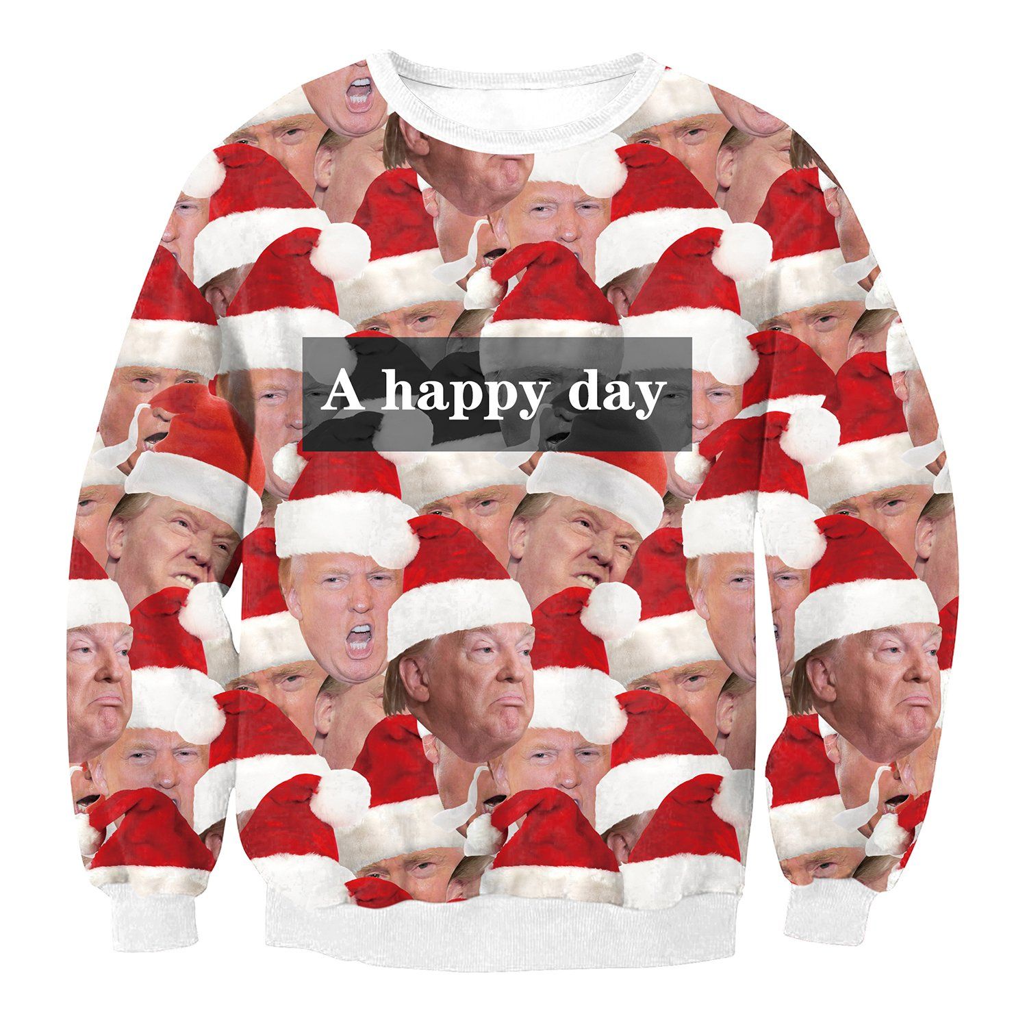 Super Funny Happy Christmas Icon Cute 3D Ugly Christmas Sweater