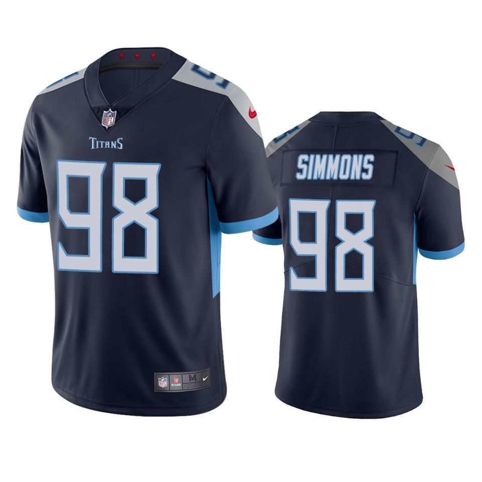 Tennessee Titans Jeffery Simmons 2019 NFL Draft Navy Vapor Limited Jersey