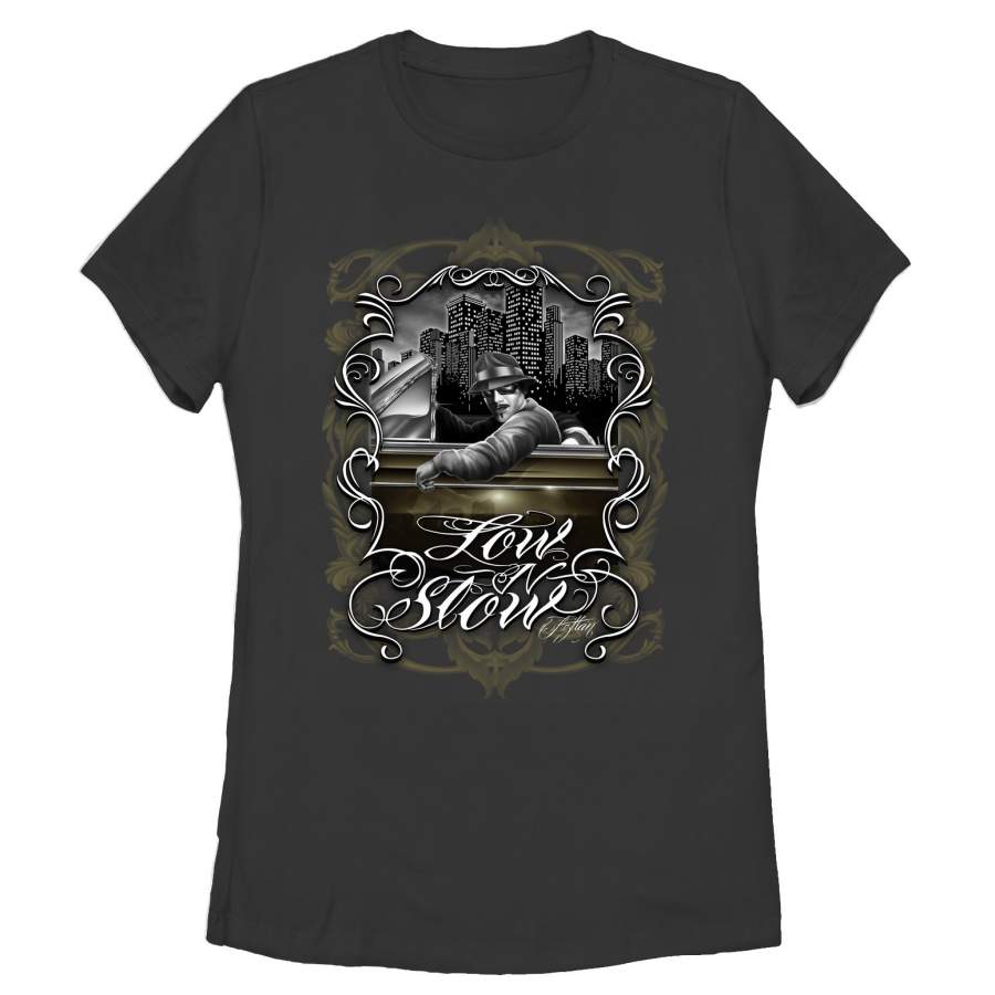 Aztlan Women’s Low N Slow  T Shirt Black S