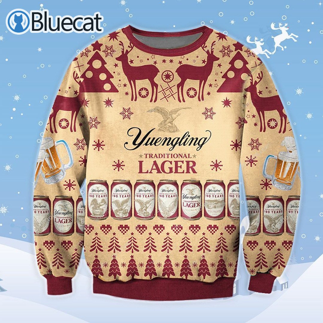 .Yuengling Lager Beer Ugly Christmas Sweater 2021