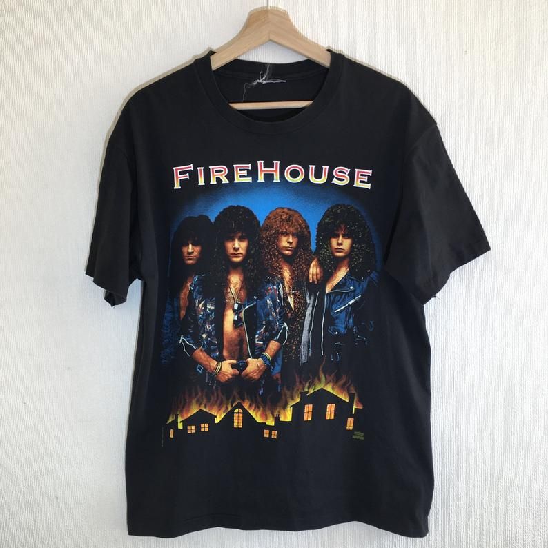 1992 Firehouse vintage t-shirt  Vintage black print t shirt