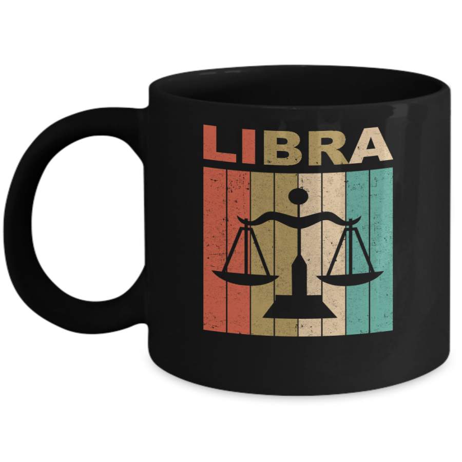 Vintage Libra Zodiac September October Birthday Gift Mug