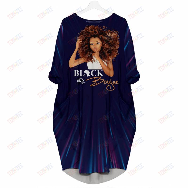 Temotee African Dress 32 – Black And Boujee 3D Dress For Melanin Girls Afro Girl Shirt African American Woman Gift Idea TMT7105