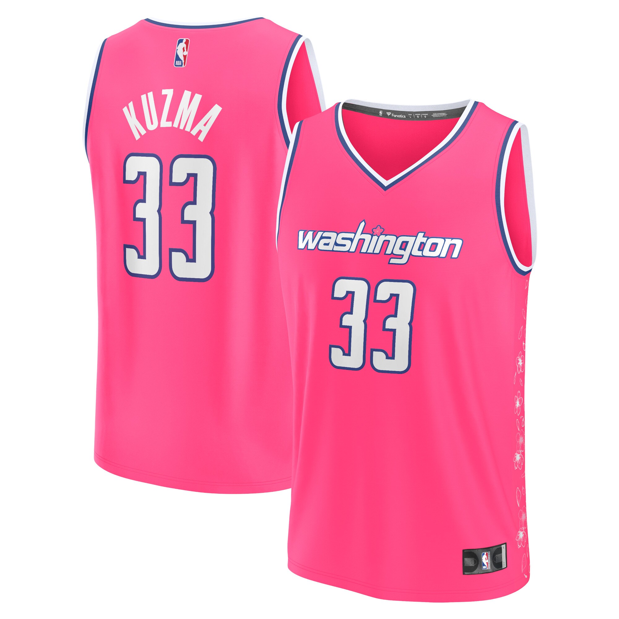 Kyle Kuzma Washington Wizards Fastbreak Jersey – City Edition – Pink